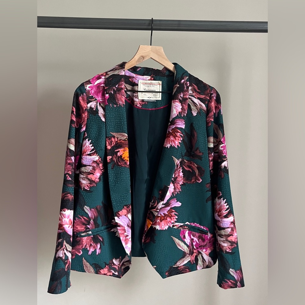 Cartonnier floral blazer